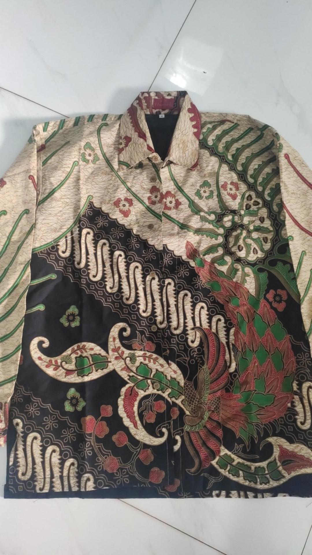 Batik Solo Parang Purbo Kemeja Pria Katun Cabut Sragenan Full Furing