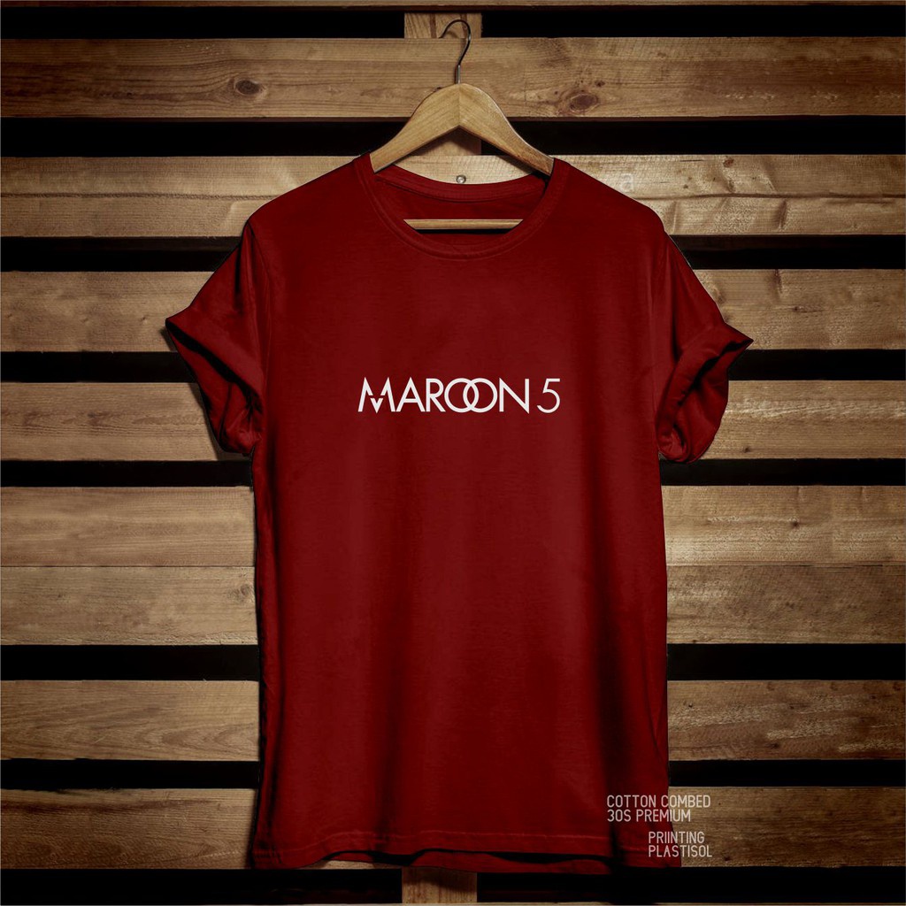 KAOS DISTRO PRIA&quot;MARRON 5&quot;cotton combed 30s