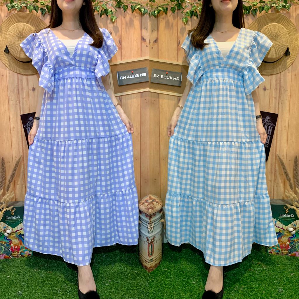 LONG OVERALL KOTAKO GINGHAM RAMPLE 6001-1