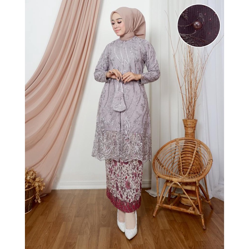 Permata Olshop / Kebaya Tunik Busui Belah Depan / Kebaya Wisuda Modern / Kebaya Kondangan / Kebaya Seragam / Kebaya Busui / Setelan Kebaya Modern