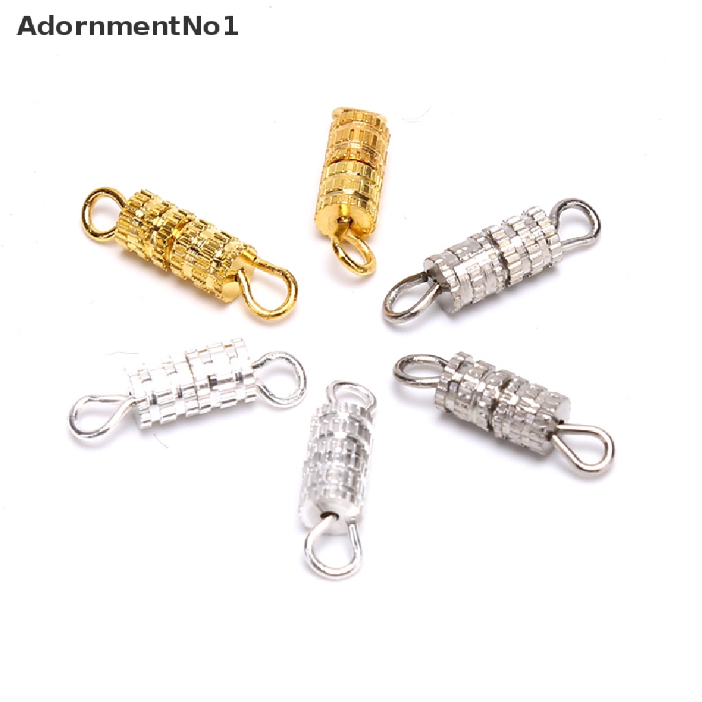 (AdornmentNo1) 20pcs / Set Konektor Silinder Bahan Alloy Untuk Membuat Gelang DIY