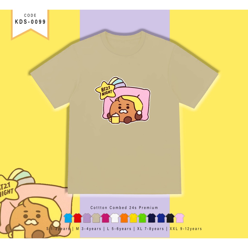 T-SHIRT KIDS / KAOS ANAK / BAJU SANTAI / KARAKTER BT211S SPLEEP/ ADEM