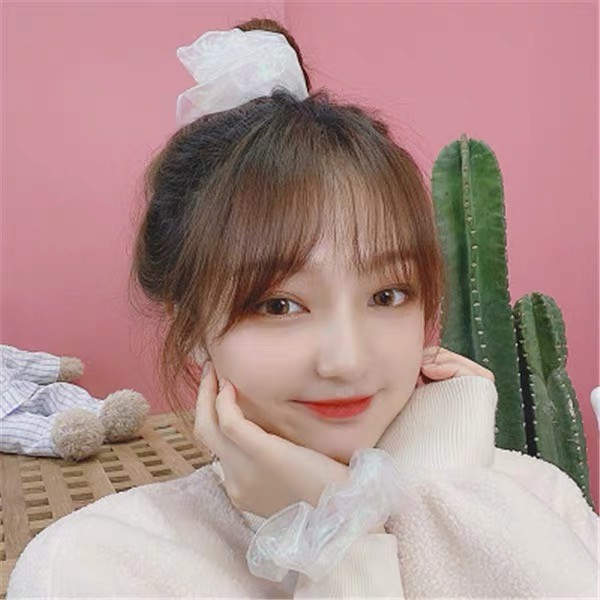 SALE !! VS - Ikat Rambut Elastis Bahan Satin Scrunchie Gaya Korea Warna Polos Untuk Wanita AR-3