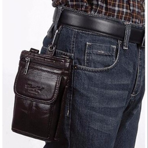 tas selempang pria kulit asli cheer soul tas hp pinggang 7049