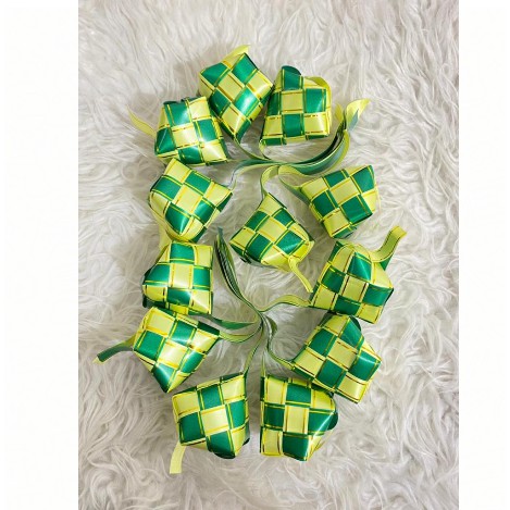 ( 1 Pita Ketupat ) PITA KETUPAT - LEBARAN SELAMAT IDUL FITRI - EID MUBARAK - IDUL ADHA - SATIN / EMAS / GLITTER / HIJAU HIASAN KADO PARCEL PAJANGAN BINGKISAN / DEKORASI RUANGAN / KUE TOPLES HAMPERS SOUVENIR GOODIE BAG