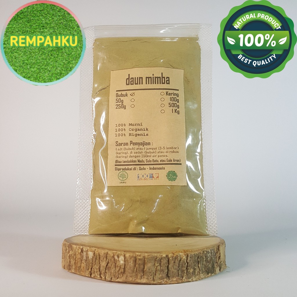 

DAUN MIMBA/MIMBO BUBUK 250 GRAM - Azadirachta Indica - MURNI - J