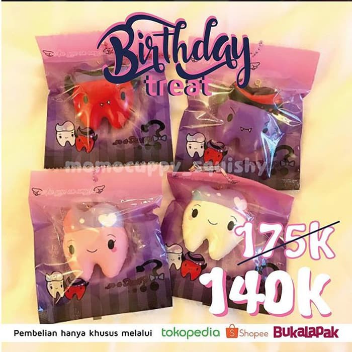 PROMO ULANG TAHUN cutie creative devil angel tooth Squishy (ORIGINAL)