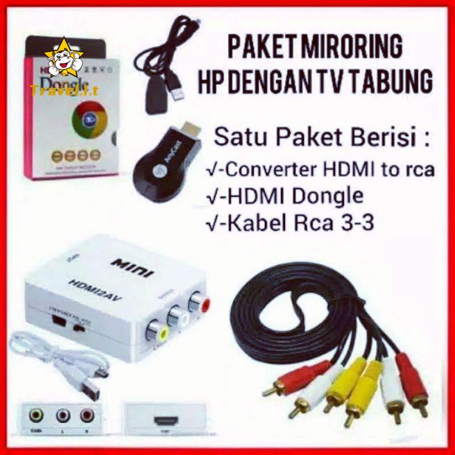 Kamera & DronePAKET KOMPLIT 3IN1 ( Bonus Kabel RCA ) PAKET LENGKAP HDMI KE TV TABUNG HDMI TO AV + Do