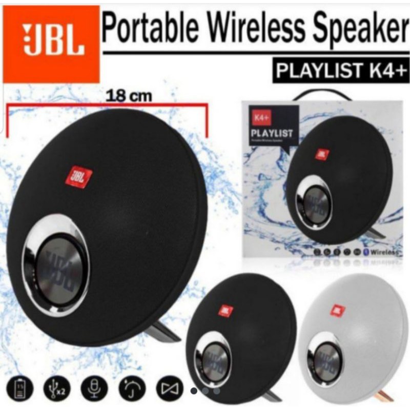 spiker blotooth jbl K4+ bog soun portable wiriles spiker jbl K4+