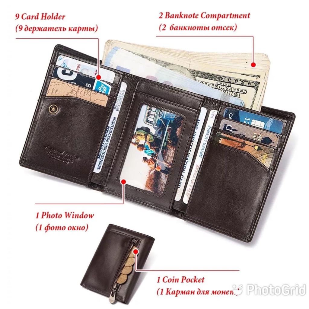 New Dompet Lipat Mini Auto Leather