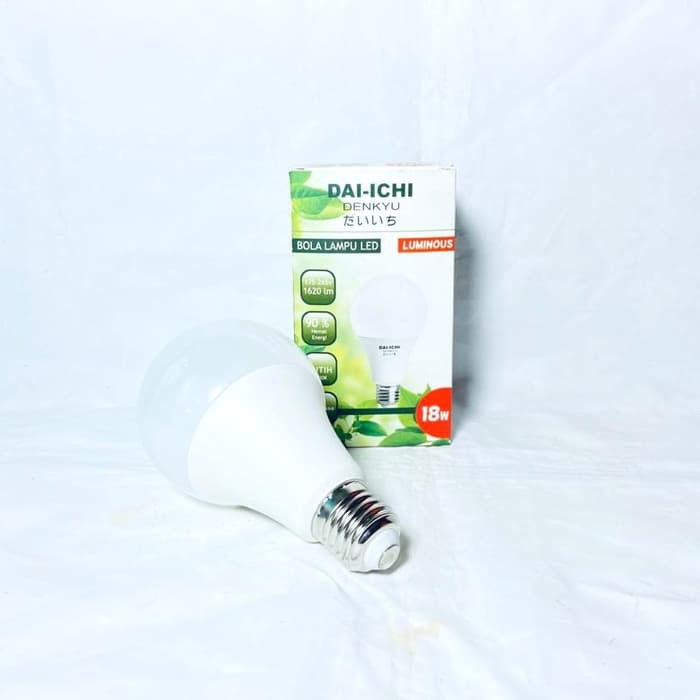 BOHLAM LAMPU LED 18W PUTIH 6400K LUMINOUS GARANSI 6 BULAN DAI-ICHI