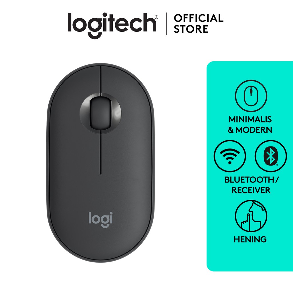 MOUSE WIRELESS LOGITECH M350 PEBBLE