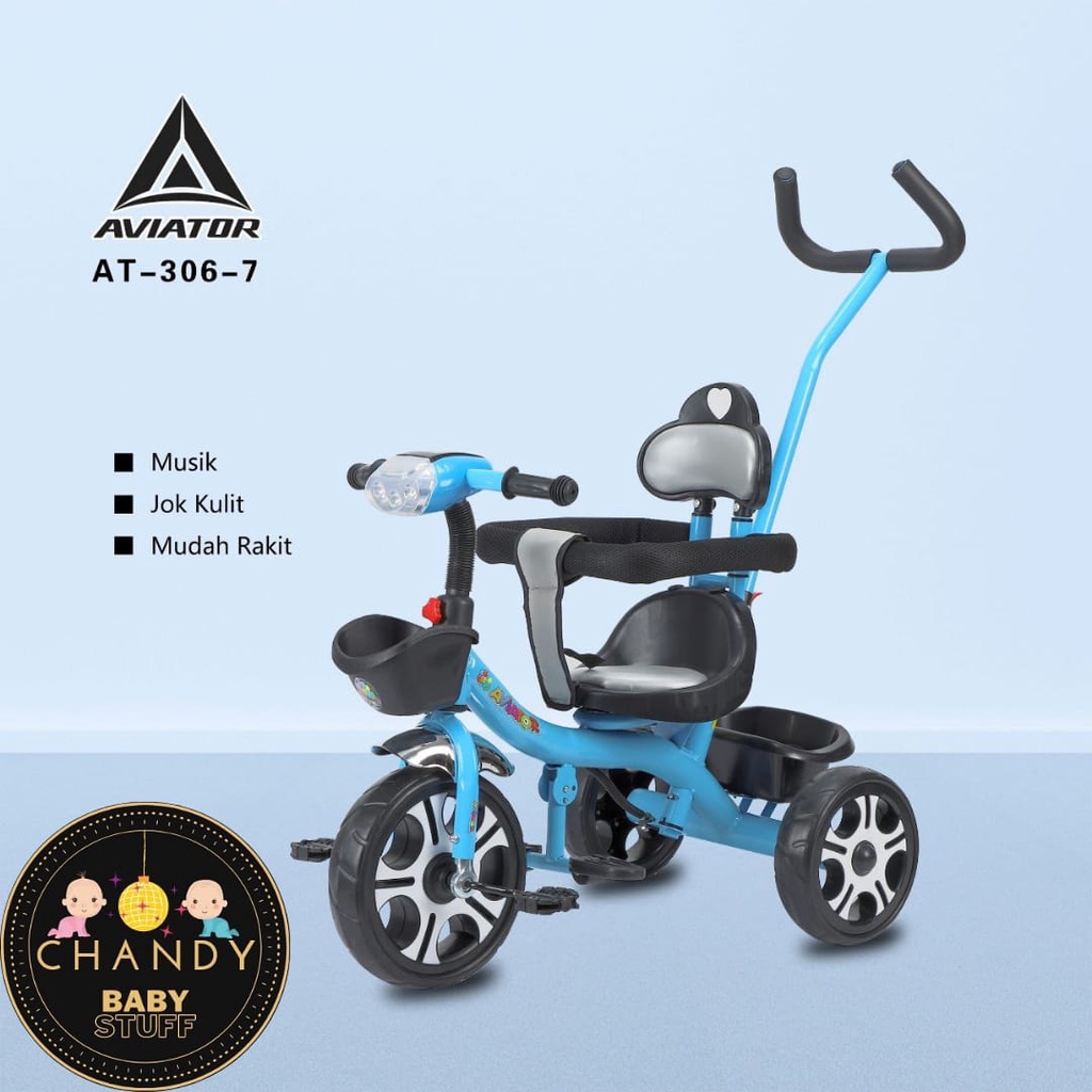 SEPEDA ANAK RODA TIGA AVIATOR AT 306-7, AT 315-7 ADA DORONGAN