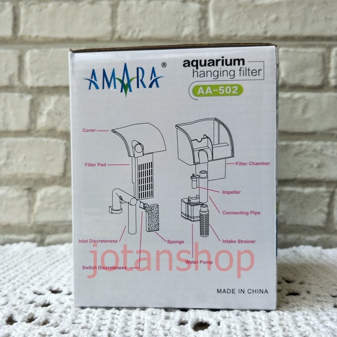 amara AA 502 hanging filter gantung hang on aquarium aquascape murah