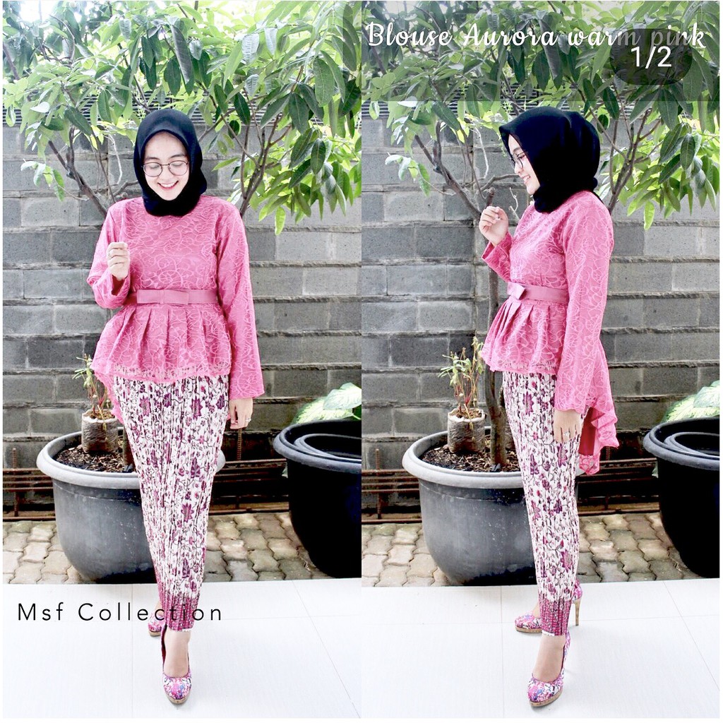SET KEBAYA AURORA PUTIH ROK DUYUNG/KEBAYA MURAH/KEBAYA WISUDA/KEBAYA SERAGAM/KEBAYA PINGUIN/KEBAYA