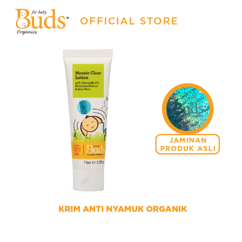 Buds Everyday Organics Mozzie Clear Lotion 75ml - Krim Anti Nyamuk Bayi dan Anak / lotion anti nyamuk