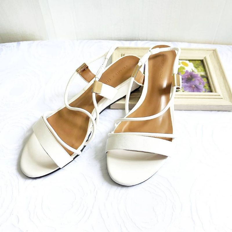 

SALE !!! SANDAL WEDGES WANITA IMPORT CNK 330 PUTIH