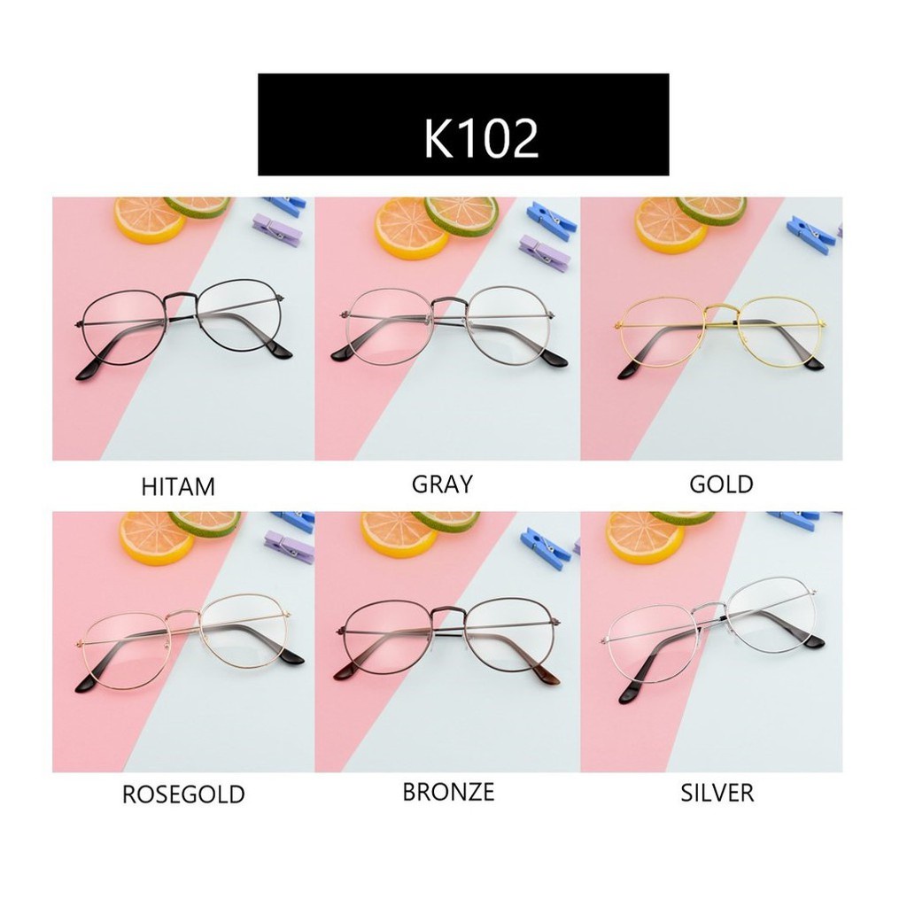 M-B001 ✨PROMO✨  Kacamata Pria/Wanita-Fashion-Retro Vintage Metal-Sunglasses-Import-Korea K102