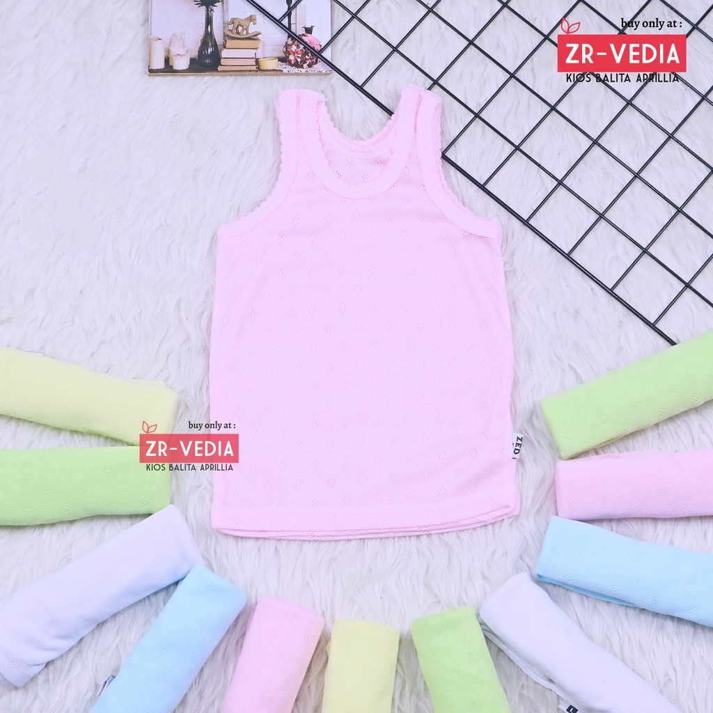 (ISI 3 PC) Singlet Anak uk Bayi - 7 Tahun / SNI Kaos Dalam Pakaian Dalam Kutang Anak Merk Zed Kids