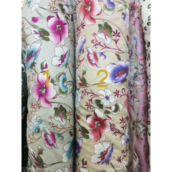 KAIN BAHAN KATUN JEPANG TOKAI SENKO MOTIF BUNGA BESAR