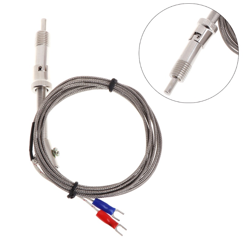 Gro K Type Thermocouple Sensor Suhu Bayonet Compression Spring Dengan Kabel 2m