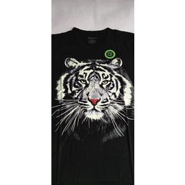 Kaos Pria Macan Putih New Glow Rhymes Baju Cowok Jumbo M-XXXL Animal 3D Big Lengan Pendek Premium