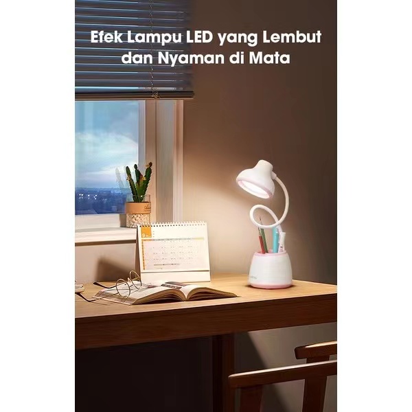 SAMONO Lampu LED Meja Multifungsi Fleksibel SW-DL05 Pink