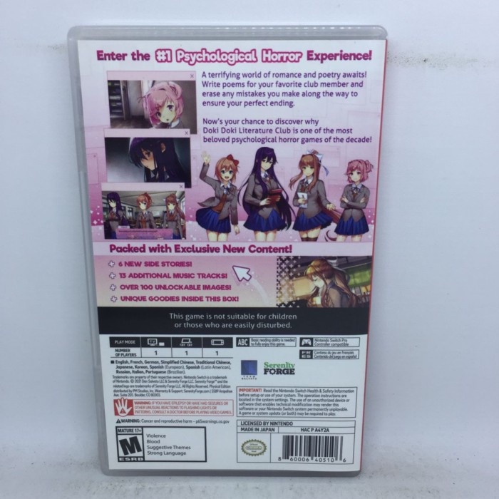 Nintendo Switch Doki Doki Literature Club Plus