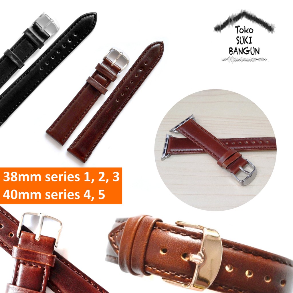 Strap Apple Watch Series 7 6 5 4 3 2 1 41mm 40mm 38mm TALI JAM Kulit Leather Vintage