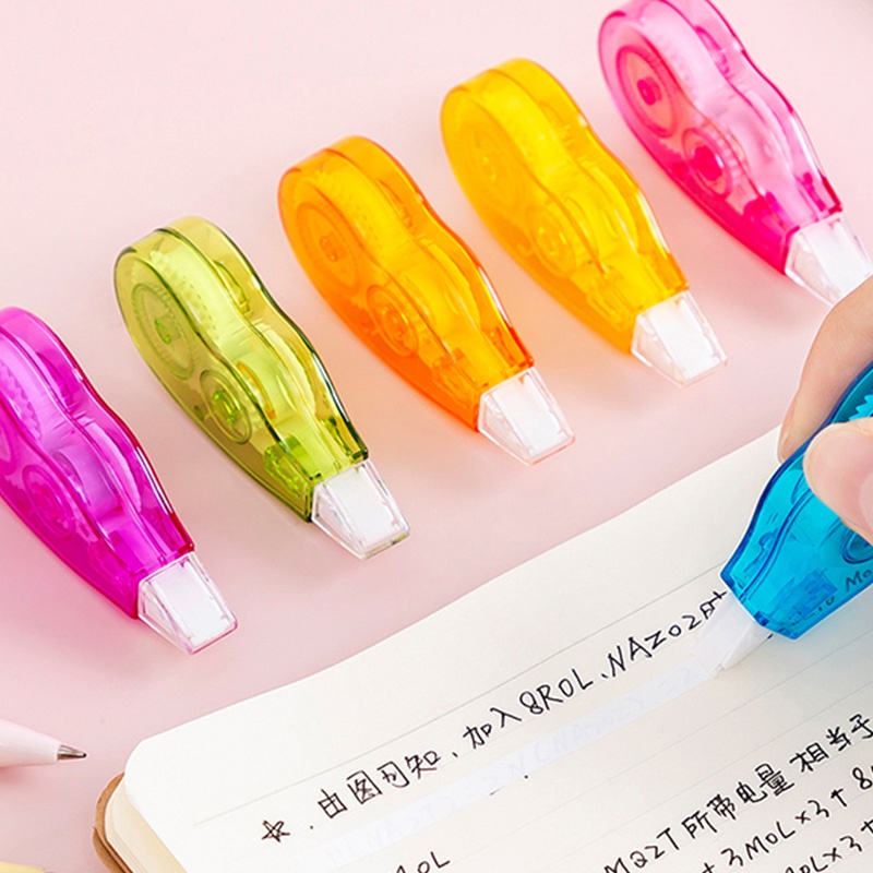 6 Pcs Transparent Rainbow Color Correction Tape Student Portable Writing Correction Supplies