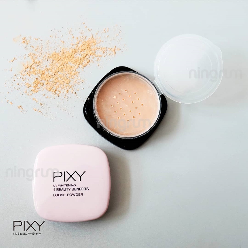 Ningrum - Pixy UV Whitening 4 Beauty Benefit Loose Powder | Bedak Tabur Make Up Makeup | Kosmetik Kecantikan Wajah Pixy - 8005