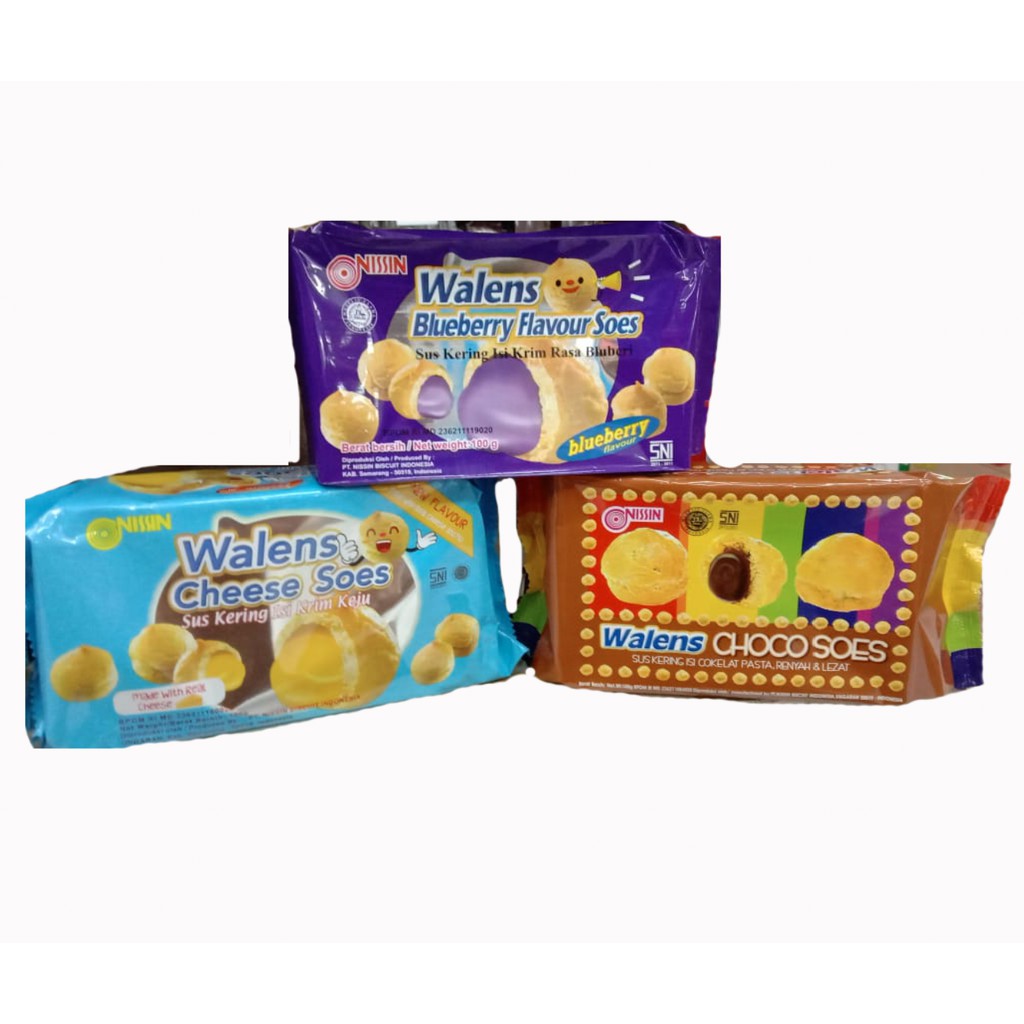 

Nissin Walens Soes Biskuit 100gr - Chocolate / Cheese / Blueberry