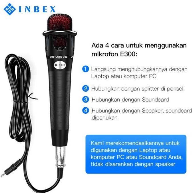 INBEX E300 Mikrofon Condenser Handheld Microphone mic interview black