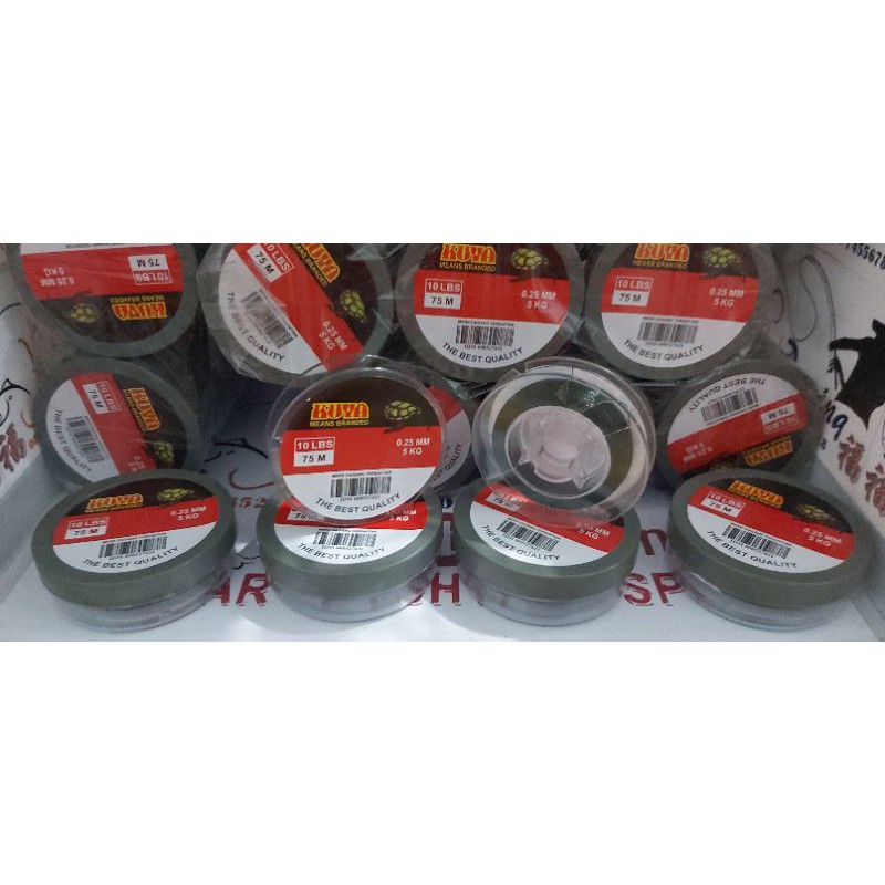 Senar Pancing / Benang mancing / Tali Pancing Kuya 75mtr Uk. 0.16, 0.18, 0.20, 0.22, 0.25