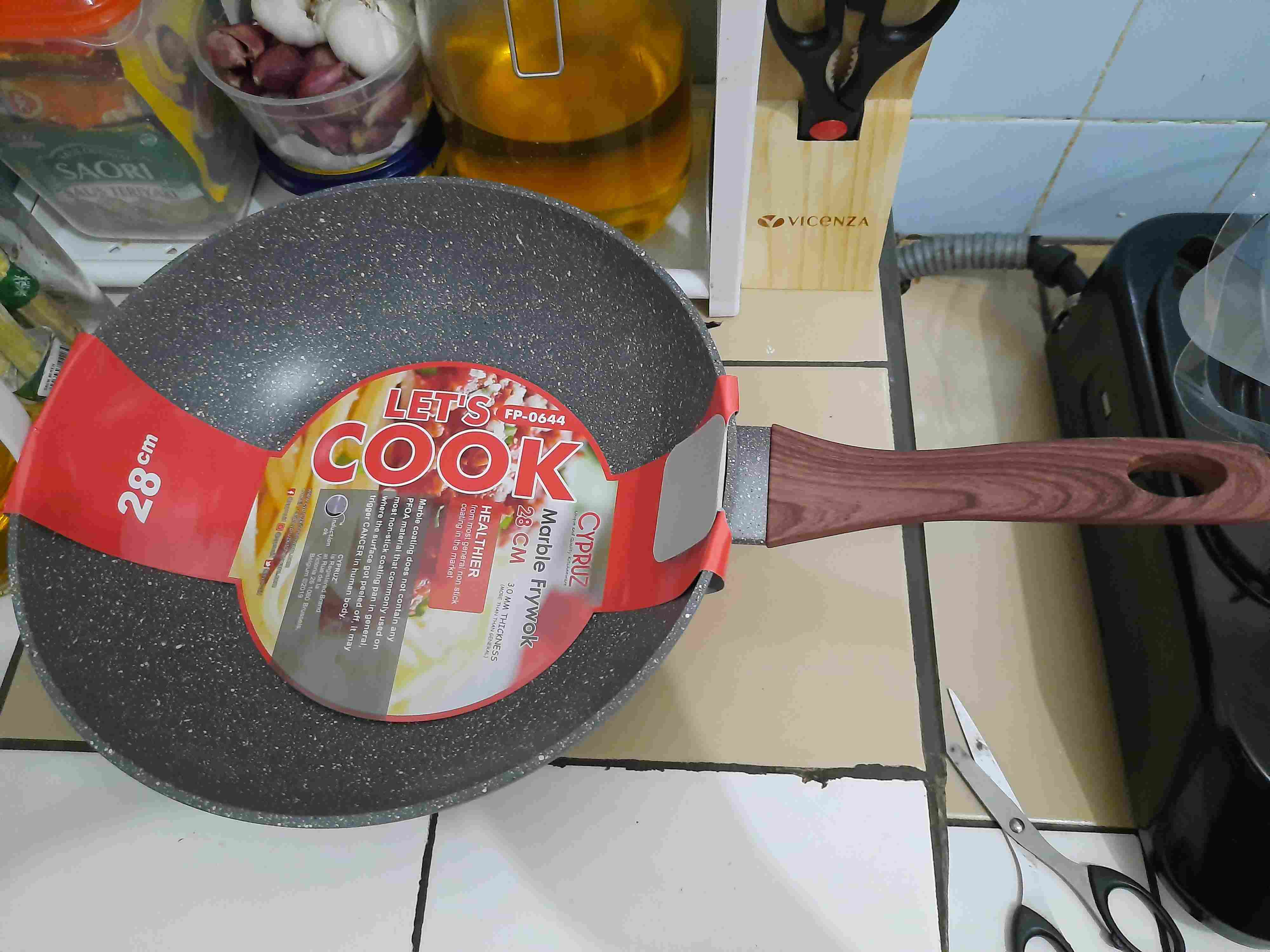 Kh Cypruz Panci Marbel Granite Caserol 20cm Induksi 20 Cm Premium Granite Anti Lengket