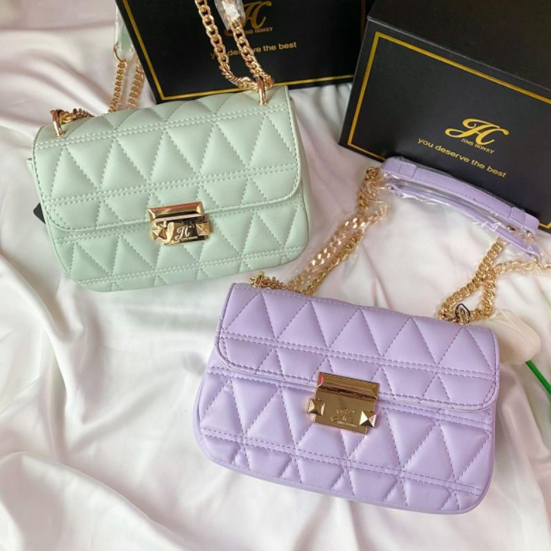 CLARESTA BAG JIMSHONEY ORIGINAL TAS SELEMPANG WANITA IMPORT MURAH FASHION CLUTCH FREE BOX REALPIC