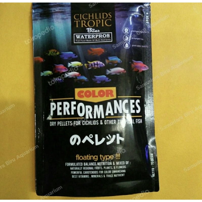 CICHLIDS TROPIC PELET IKAN CICHLID AFRICAN netto 75grm