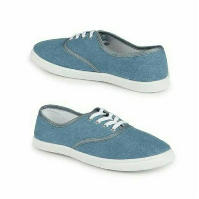 SEPATU ANAK ORIGINAL SNEAKERS KETS TALI RUBI WANITA DENIM JEANS