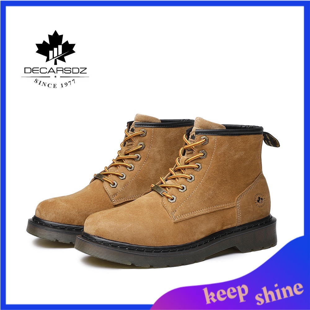Sepatu Boots Pria Kulit Import DECARSDZ 2021 Men Boots Casual boots For Men Genuine leather Fashion 