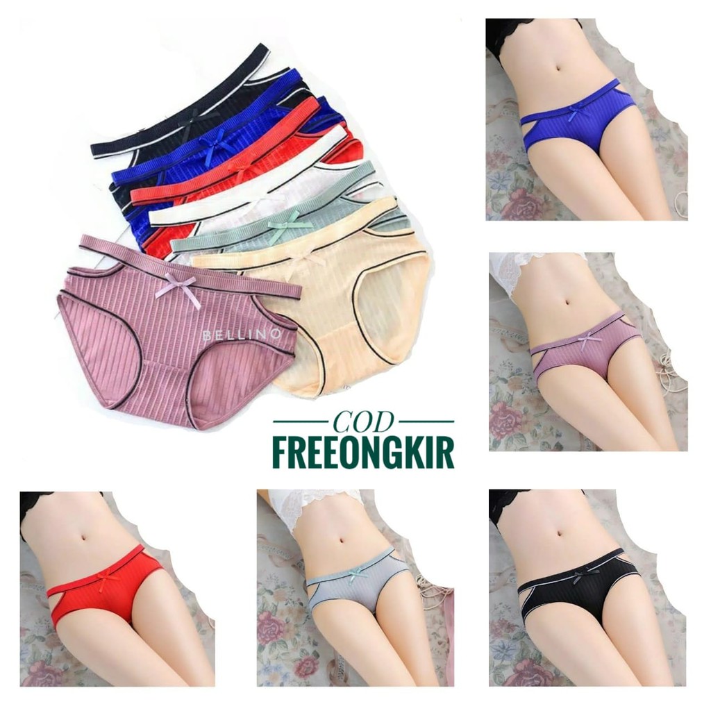 Cd Celana Dalam Wanita Brief Pinggang Sexy V718 / CD Cewek Model Terbuka Samping Super Soft