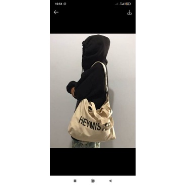 Tas Selempang Tote Bag bahan kanvas tebal