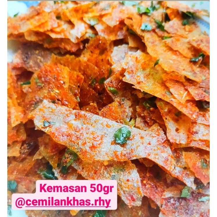 

COD KERIPIK KACA DAUN JERUK 50gr / KRIPCA / SNACK / SNACK PEDAS