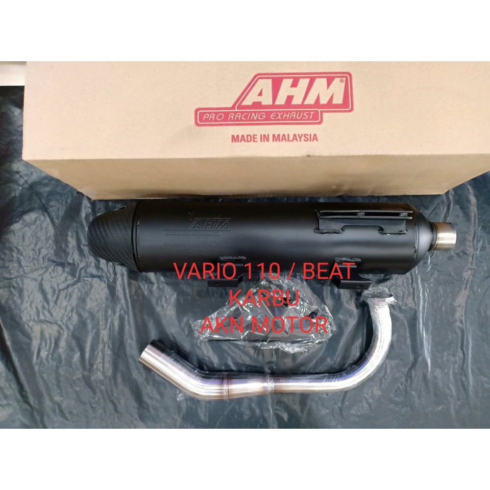 KNALPOT AHM STANDAR RACING VARIO 110 KARBU & FI BEAT KARBU