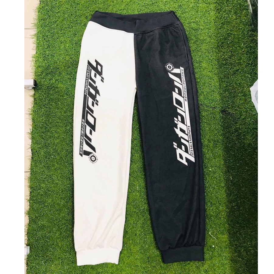 Celana Olahraga Jogger Pants Anime Monokuma Black White