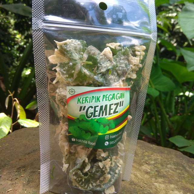 

Kripik keripik sayur pegagan rendeng antanan herbal cemilan kemasan kecil