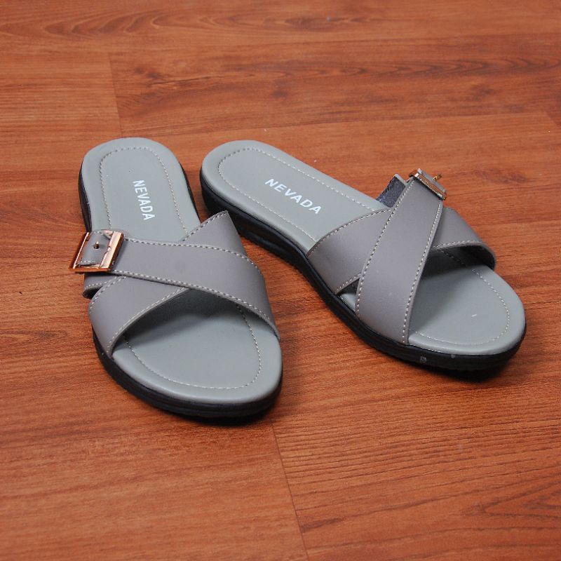 6.6 BIG  SALE !! Sandal nevada wanita/sandal nevada motif silang (NV 02)