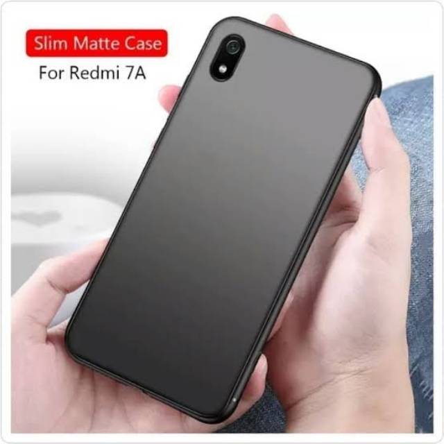 Case REDMI 7A Silikon Hitam Doff Softcase Black Matte