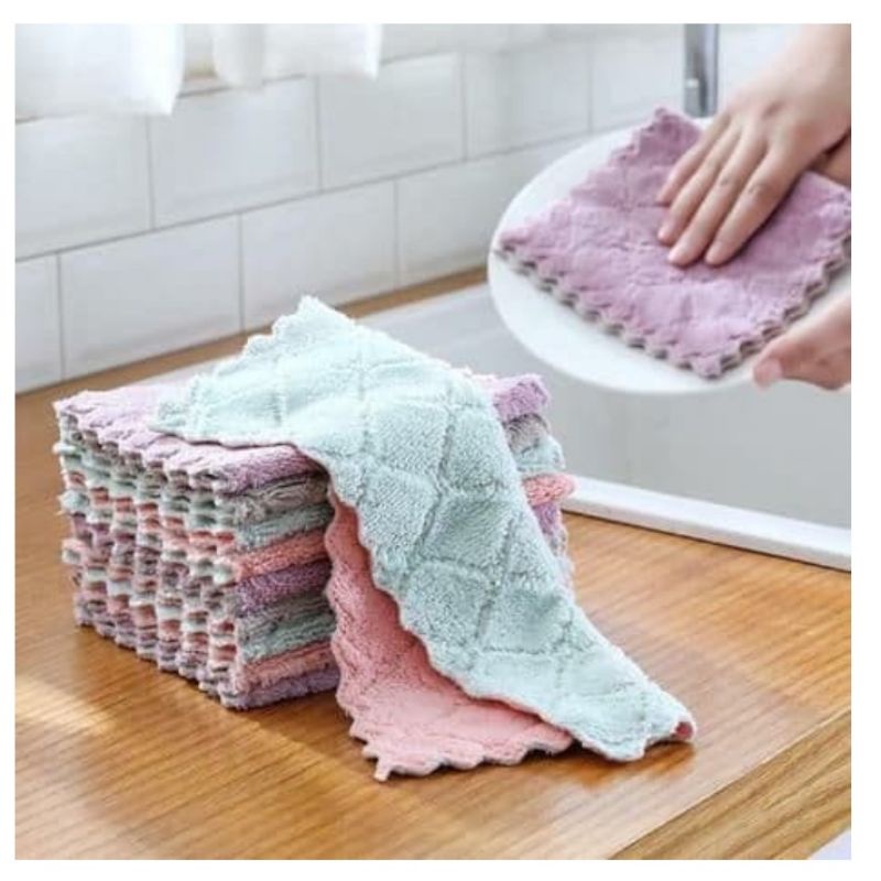 KAIN LAP PIRING CANTIK ANTI MINYAK MICROFIBER MURAH