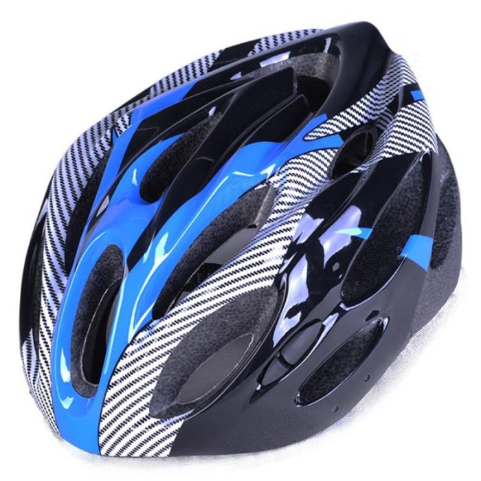 Helm/Helmet Sepeda with EPS Foam - x10 - Biru