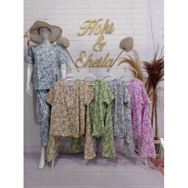 Baju Tidur Katun Wanita CP &quot;HOKI &amp; SHEILA&quot; (cherry blossoms)